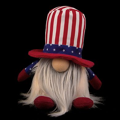 6.75-in. Lighted Americana Boy 4th of July Patriotic Gnome Table Decor