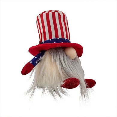 6.75-in. Lighted Americana Boy 4th of July Patriotic Gnome Table Decor