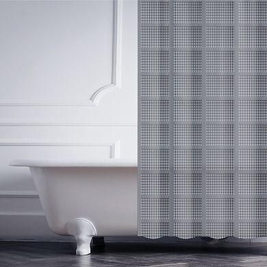 Elle Decor Jacquard Solid Weave Shower Curtain