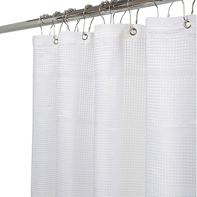 Elle Decor Jacquard Solid Weave Shower Curtain