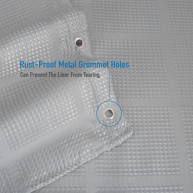 Elle Decor Jacquard Solid Weave Shower Curtain