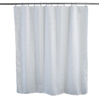 Elle Decor Jacquard Solid Weave Shower Curtain