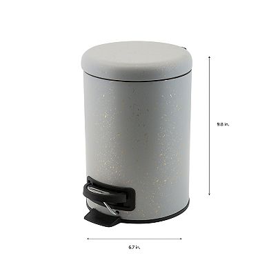 Elle Decor Speckled Design 3 Liter Step Bin With Lid Trash Can