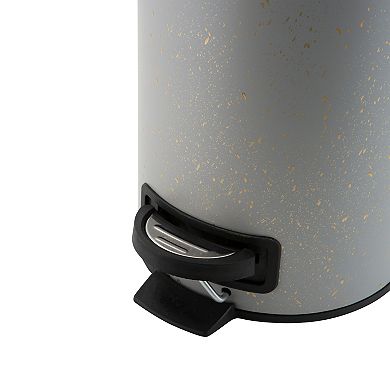 Elle Decor Speckled Design 3 Liter Step Bin With Lid Trash Can