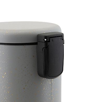Elle Decor Speckled Design 3 Liter Step Bin With Lid Trash Can