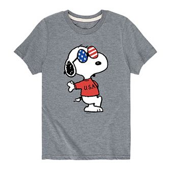 Boys 8-20 Peanuts Americana Snoopy USA Graphic Tee