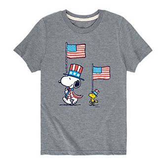 Boys 8-20 Peanuts Americana Flag March Graphic Tee
