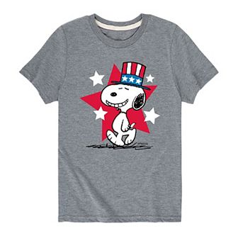 Boys 8-20 Peanuts Snoopy Americana Stars Graphic Tee
