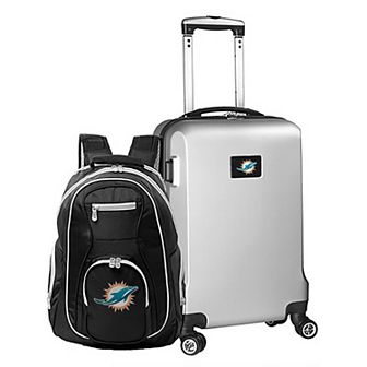 Miami Dolphins Deluxe Hardside Spinner Carry-On & Backpack Set
