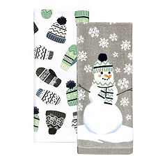 St Nicholas Square Christmas Shower Curtain Merry Mistletoe Snowmen Trees $29 