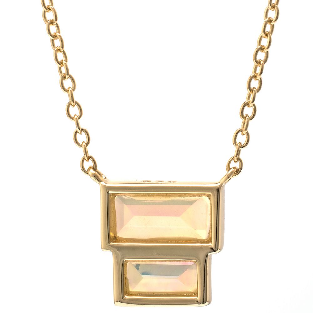 Gemistry 14k Gold Over Silver Opal Pendant Necklace