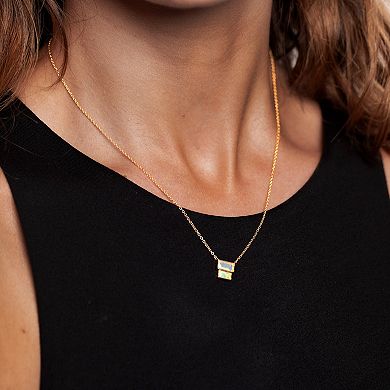 Gemistry 14k Gold Over Silver Opal Pendant Necklace