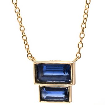 Gemistry 14k Gold Over Silver Kyanite Pendant Necklace