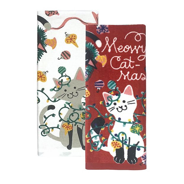 Merry Makings Cat Tea Towel Set