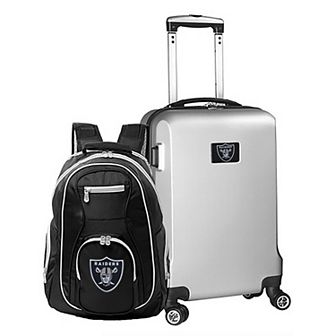 Las Vegas Raiders Deluxe Hardside Spinner Carry-On & Backpack Set