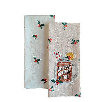 St. Nicholas Square Christmas Shopping Fuel Tea Towel 2 pk