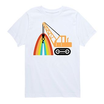 Boys 8-20 Construction Rainbow Graphic Tee