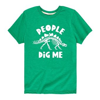 Boys 8-20 Dinosaur Fossil People Dig Me Graphic Tee