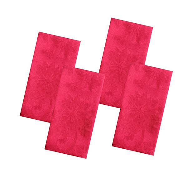 St. Nicholas Square® Poinsettia Jacquard Dinner Napkin 4pk.