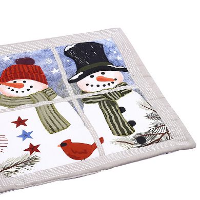 St. Nicholas Square® Snowmen in a Window Quilted Placemat