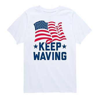 Boys 8-20 USA Flag Keep Waving Graphic Tee
