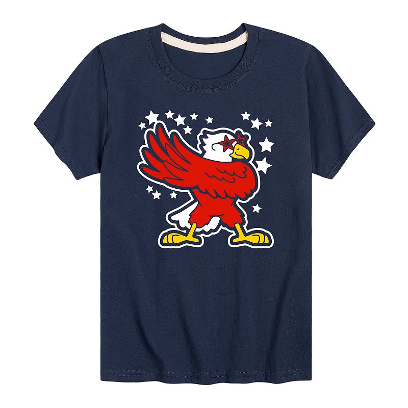 Boys 8-20 Flossing Americana Eagle Graphic Tee, Boy's, Size: Medium, Blue