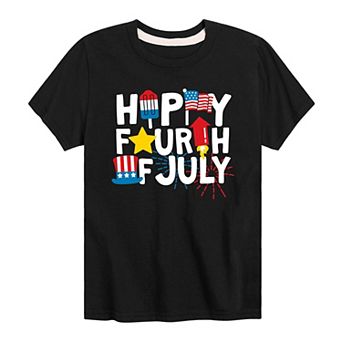 Boys 8-20 Happy Fourth Of July Graphic Tee