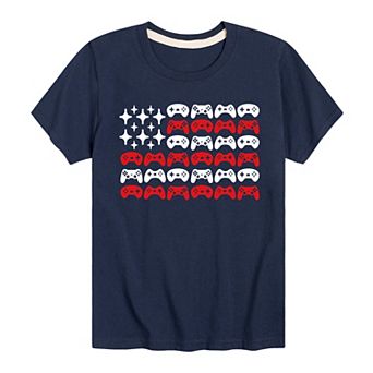 Boys 8-20 Game Controller USA Flag Graphic Tee
