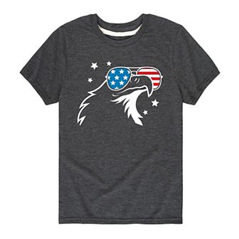 Boys 8-20 Eagle With Americana Glasses Graphic Tee