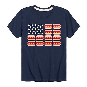 Boys 8-20 USA Hot Dog Flag Graphic Tee