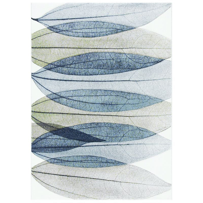 SAFAVIEH Hollywood Dalia Abstract Runner Rug  Ivory/Blue  2 3  x 8