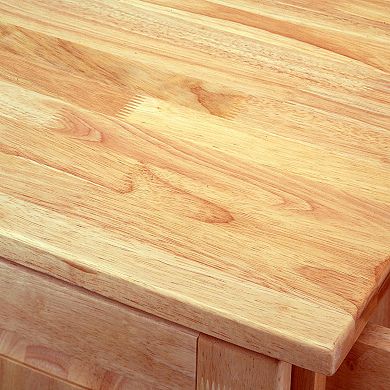 Wood-Top Cabinet Kitchen Cart