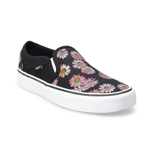 Vans slip clearance ons with flowers