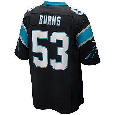 Men's Nike Brian Burns Black Carolina Panthers Game Jersey