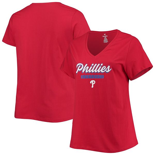 Lids Philadelphia Phillies Concepts Sport Women's Breakthrough Long Sleeve  V-Neck T-Shirt & Shorts Sleep Set - Red
