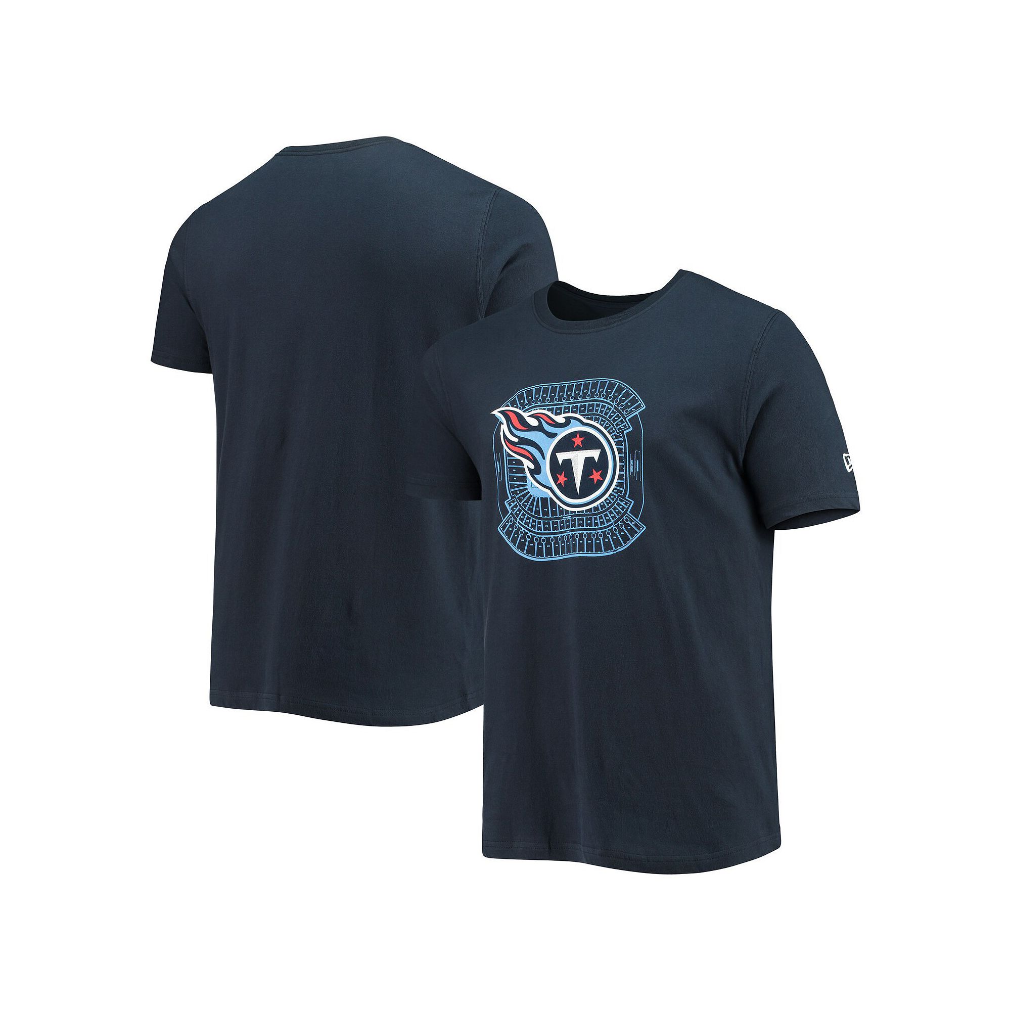 Mens New Era Navy Tennessee Titans Stadium T-Shirt, Size: Small, Blue