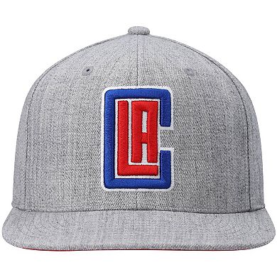 Men's Mitchell & Ness Heathered Gray LA Clippers 2.0 Snapback Hat