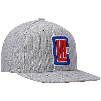 Men's Mitchell & Ness Heathered Gray LA Clippers 2.0 Snapback Hat