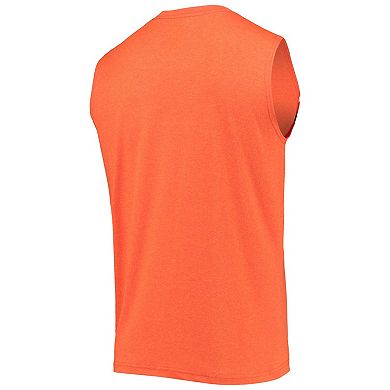 Men's New Era Orange Chicago Bears Brushed Sleeveless Tank Top