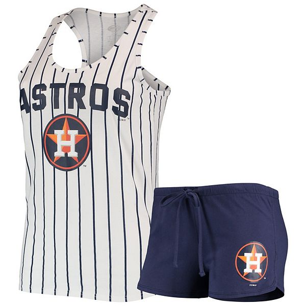 Women's Concepts Sport Navy/White Detroit Tigers Vigor Racerback Tank Top &  Shorts Sleep Set