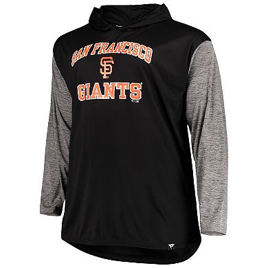 Men's Black/Heathered Black San Francisco Giants Big & Tall Wordmark Club Pullover Hoodie