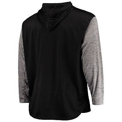 Men's Black/Heathered Black San Francisco Giants Big & Tall Wordmark Club Pullover Hoodie