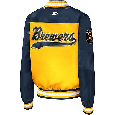 Women's Starter Gold Milwaukee Brewers The Legend Full-Snap Jacket
