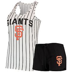 San Francisco Giants Concepts Sport Women's Breakthrough Long Sleeve V-Neck  T-Shirt & Shorts Sleep Set - Black
