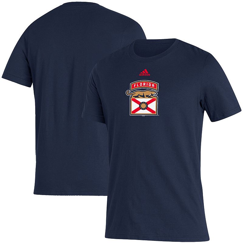 Mens adidas Navy Florida Panthers Amplifier T-Shirt, Size: Small, Blue
