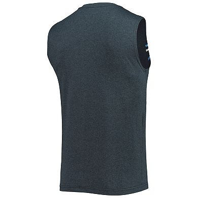 Men's New Era Heathered Navy Tennessee Titans Brushed Sleeveless Tank Top