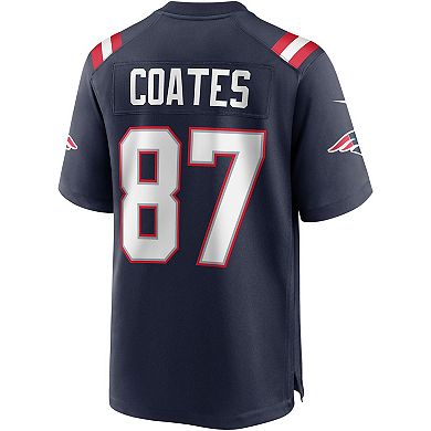 Men's Nike Ben Coates Navy New England Patriots Game Retired Player Jersey