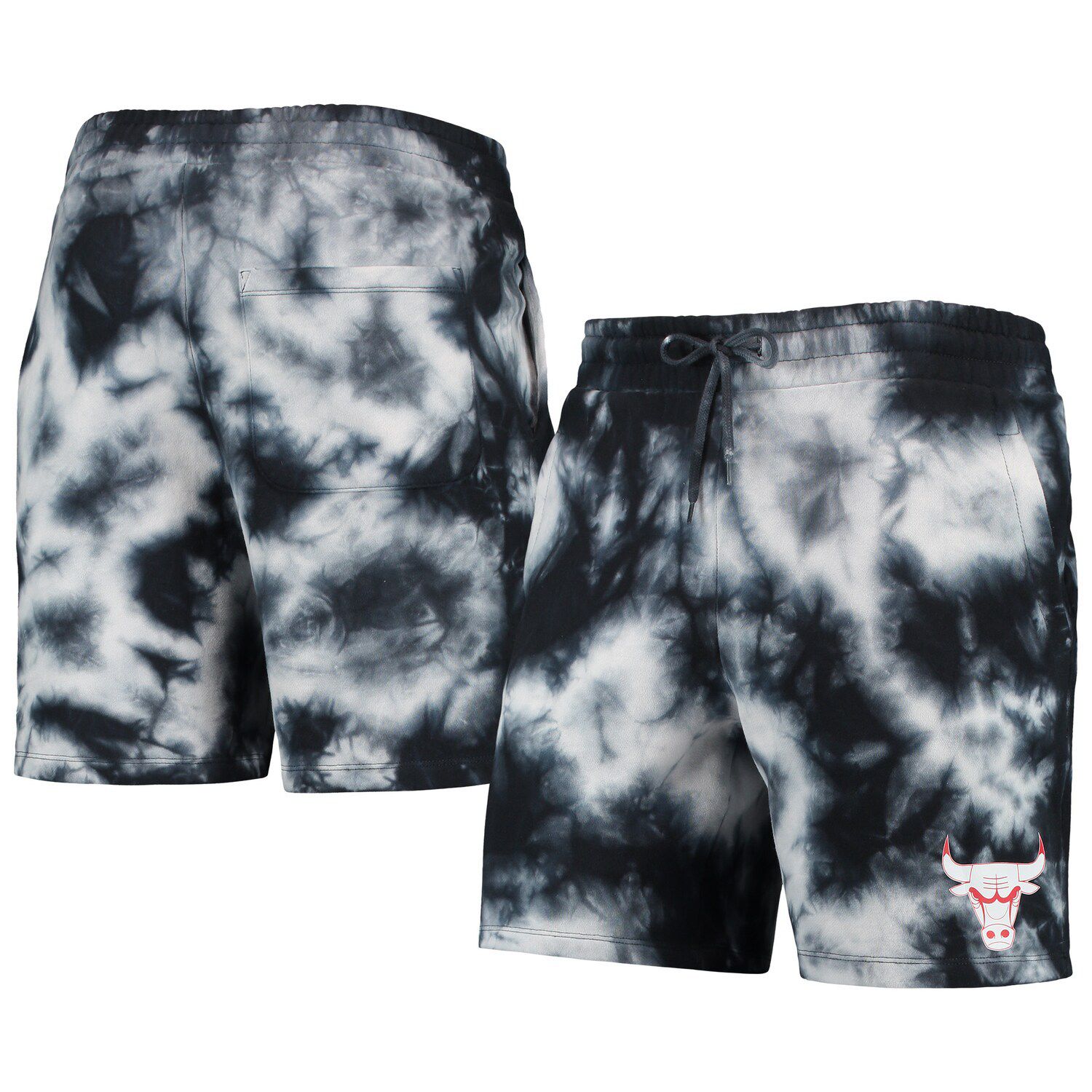 Men's Black Chicago White Sox Big & Tall Tye Dye Fleece Shorts