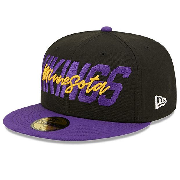 Minnesota Vikings 2022 NFL DRAFT Black-Purple Fitted Hat