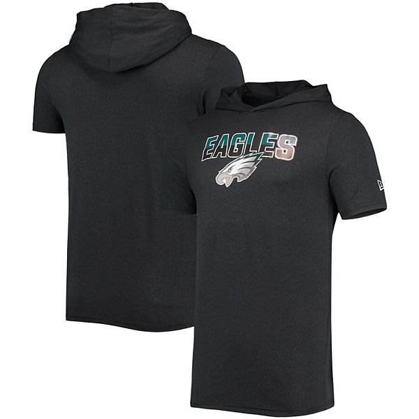 Philadelphia Eagles New Era Active Block Hoodie Long Sleeve T-Shirt - Gray/ Black